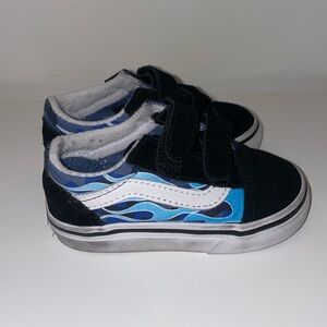 Toddler size 6 flame Vans.